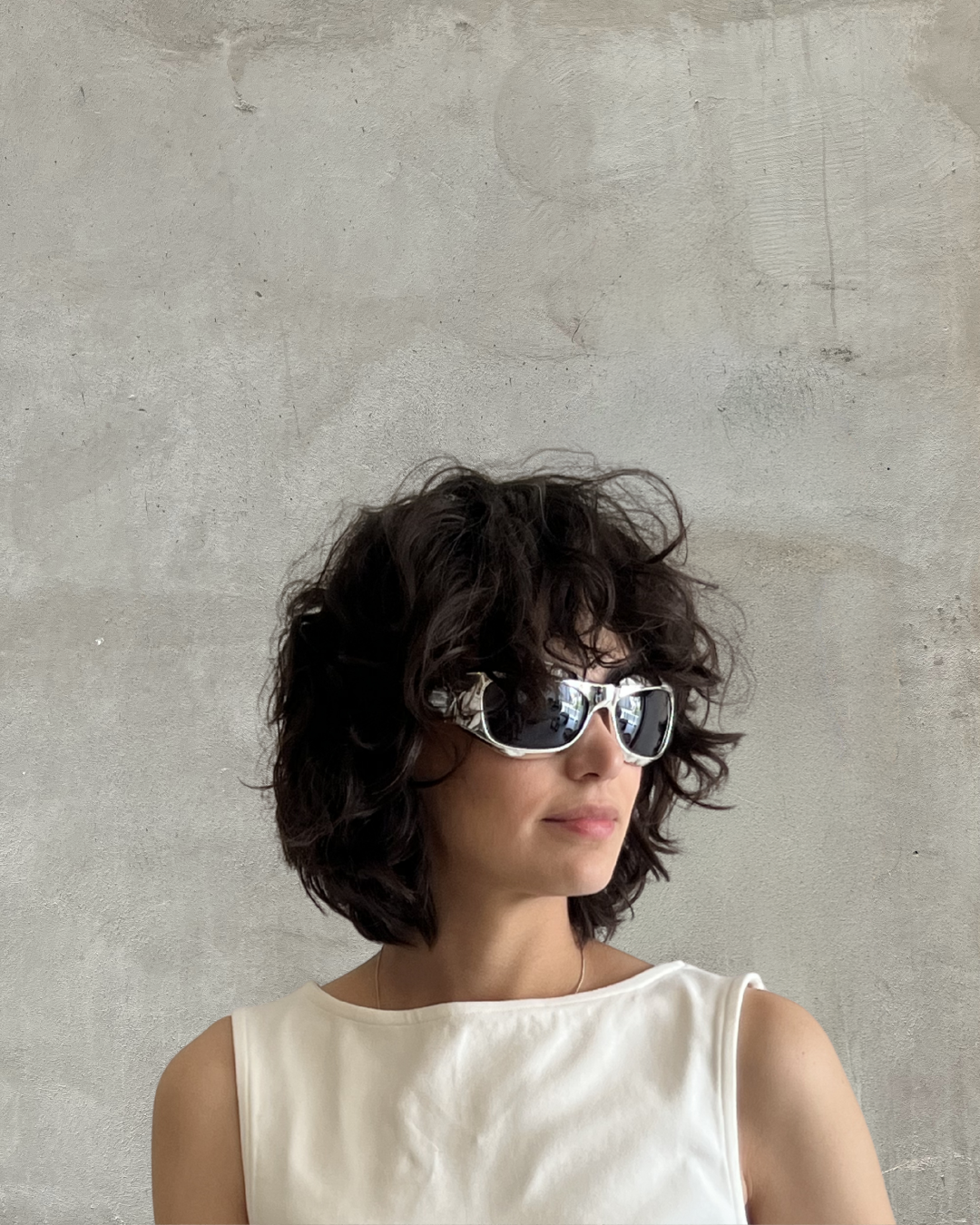 Slim Silver Sunglasses