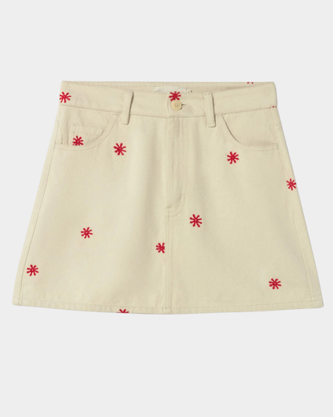 Kimmy Hand-Embroidered Mini Skirt