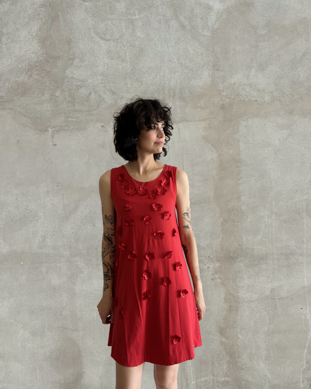 Floral Appliqué Dress