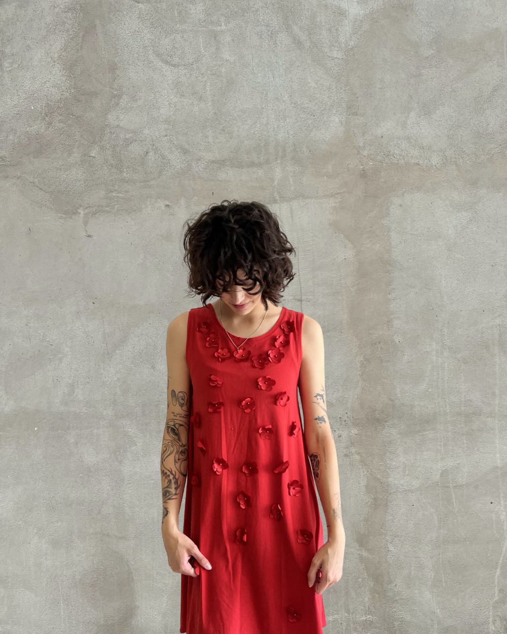 Floral Appliqué Dress