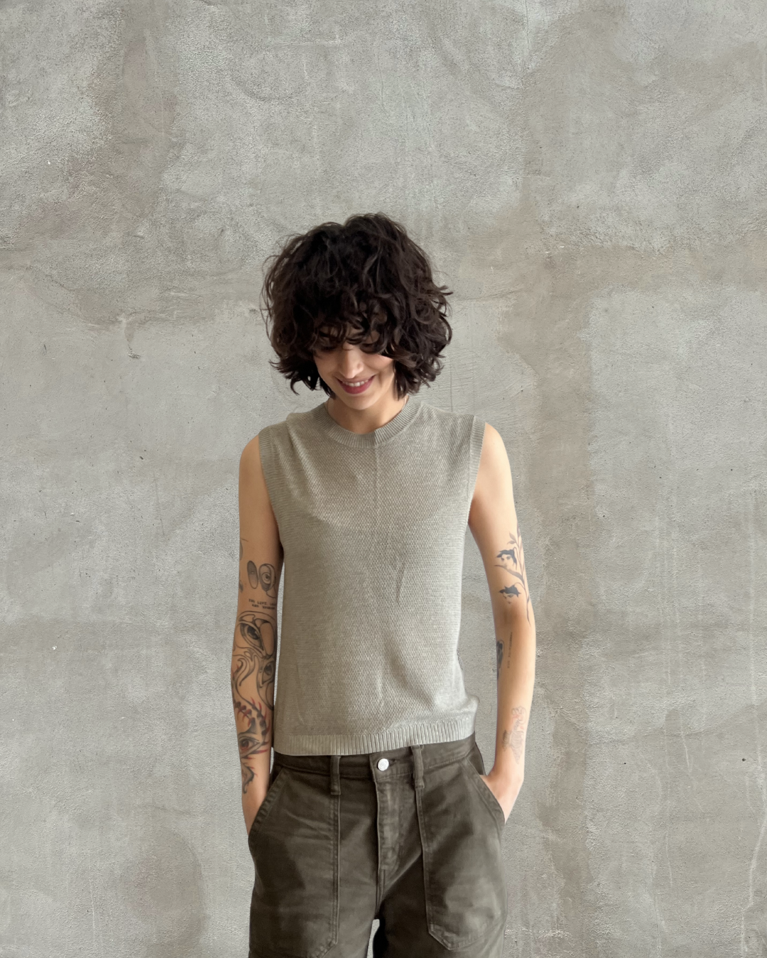 Mesh Sleeveless Tee