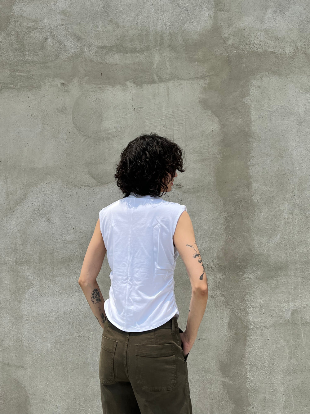 Sleeveless Mock Neck Top