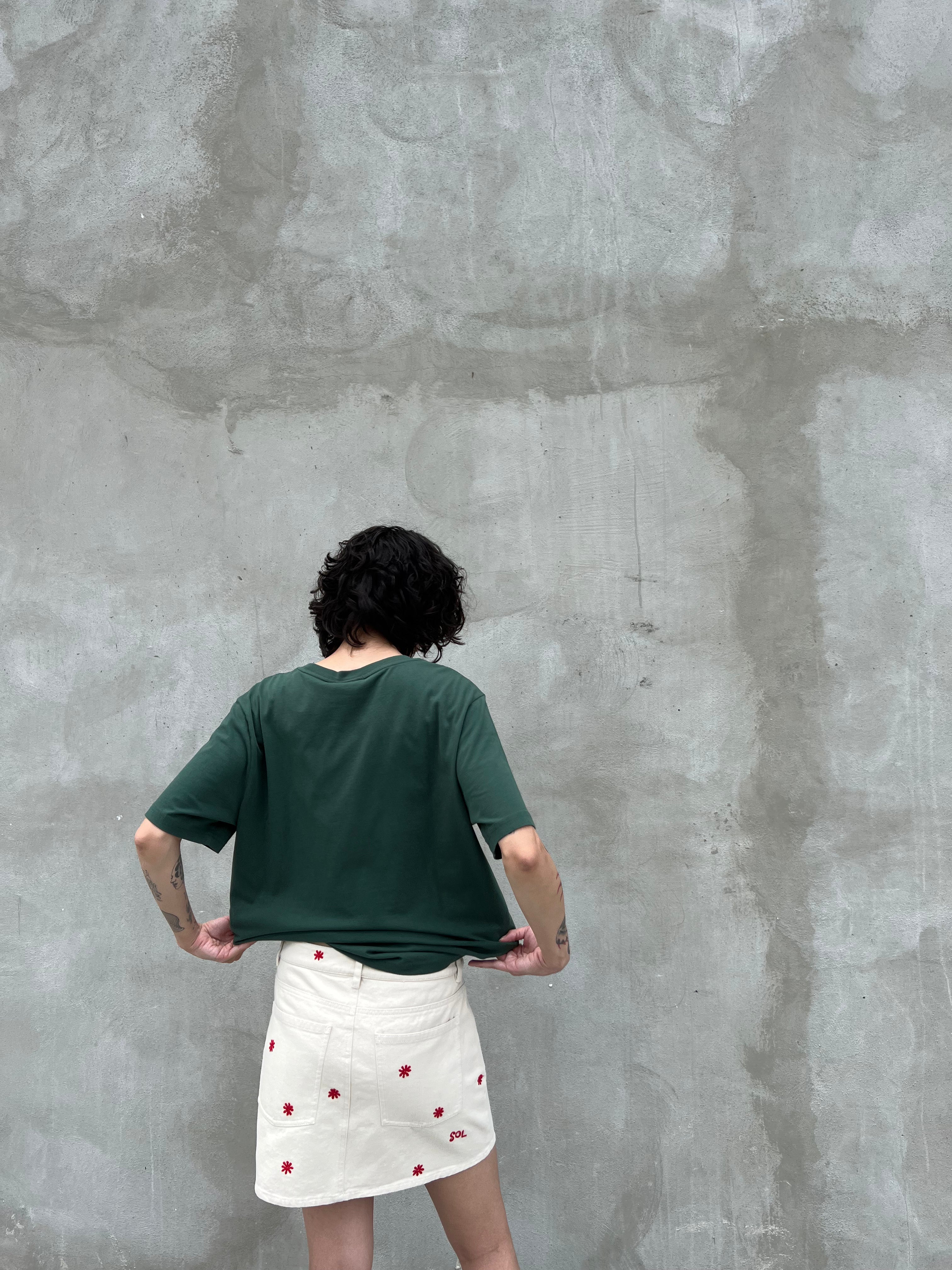 Kimmy Hand-Embroidered Mini Skirt