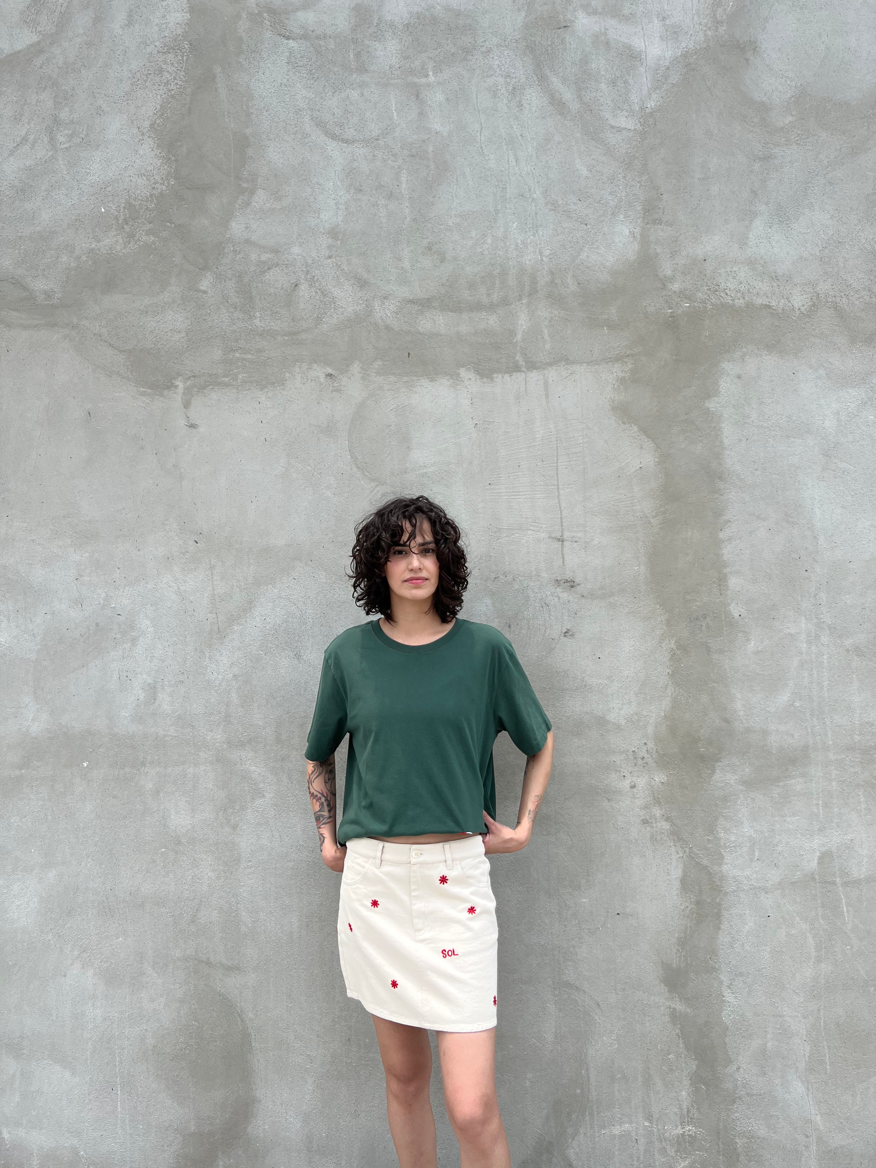 Kimmy Hand-Embroidered Mini Skirt