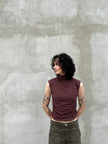 Sleeveless Mock Neck Top